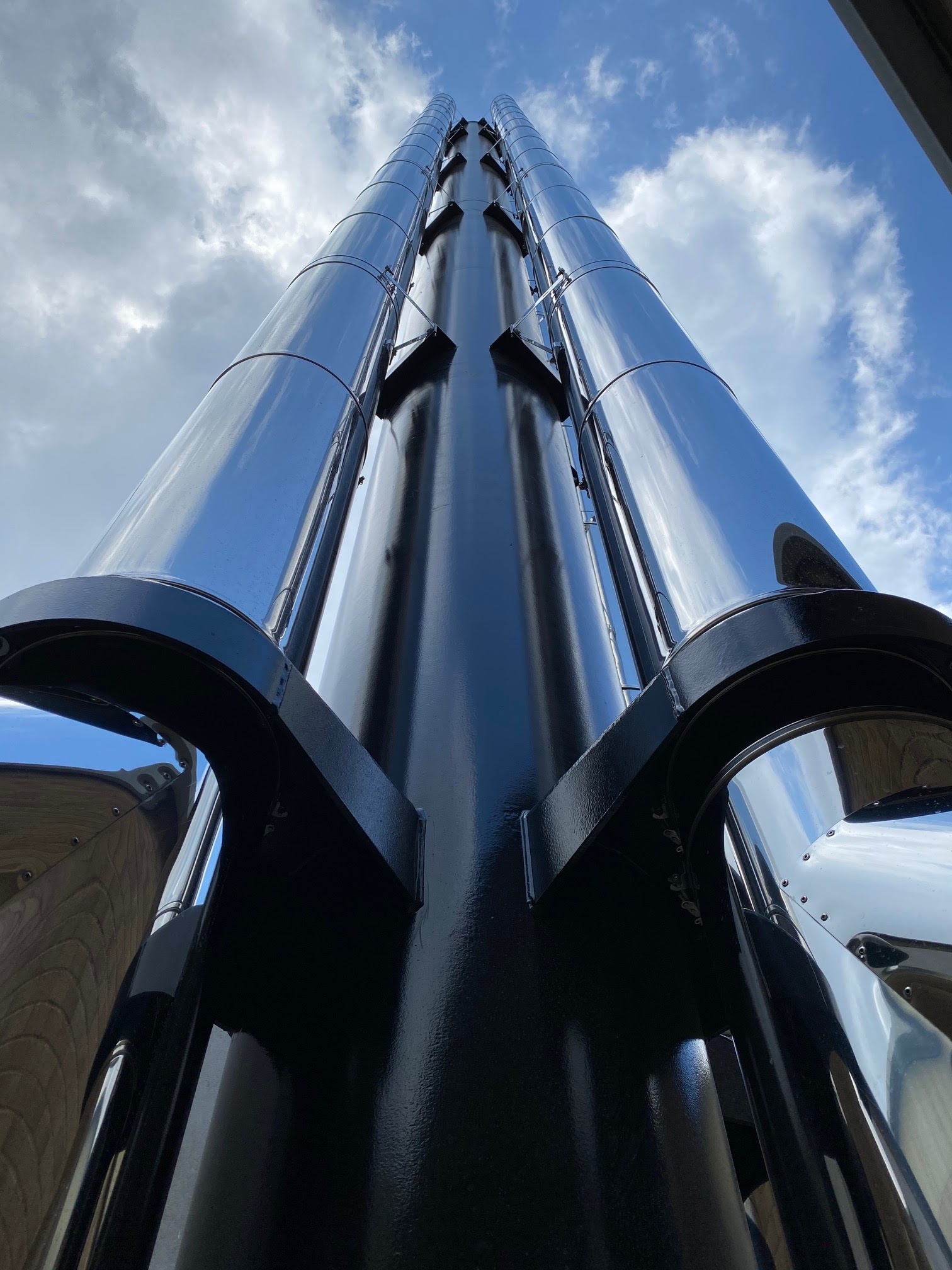 Commercial flue installation