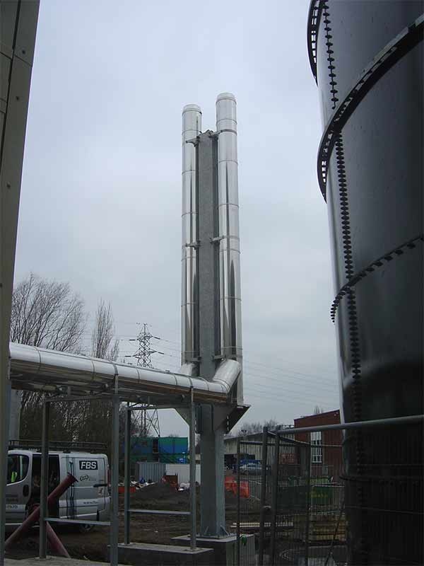 FBS Flues commercial installation — Biomass boiler flues