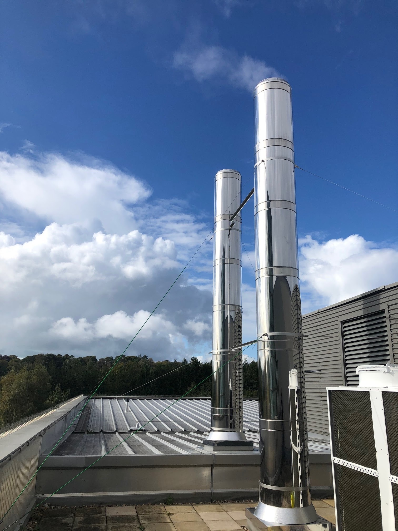 Commercial flue installation